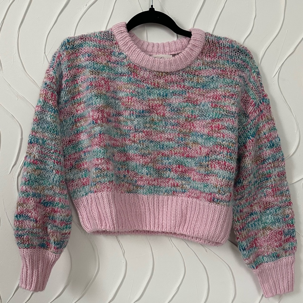 Jessica Simpson Confetti Crop Sweater, size XS